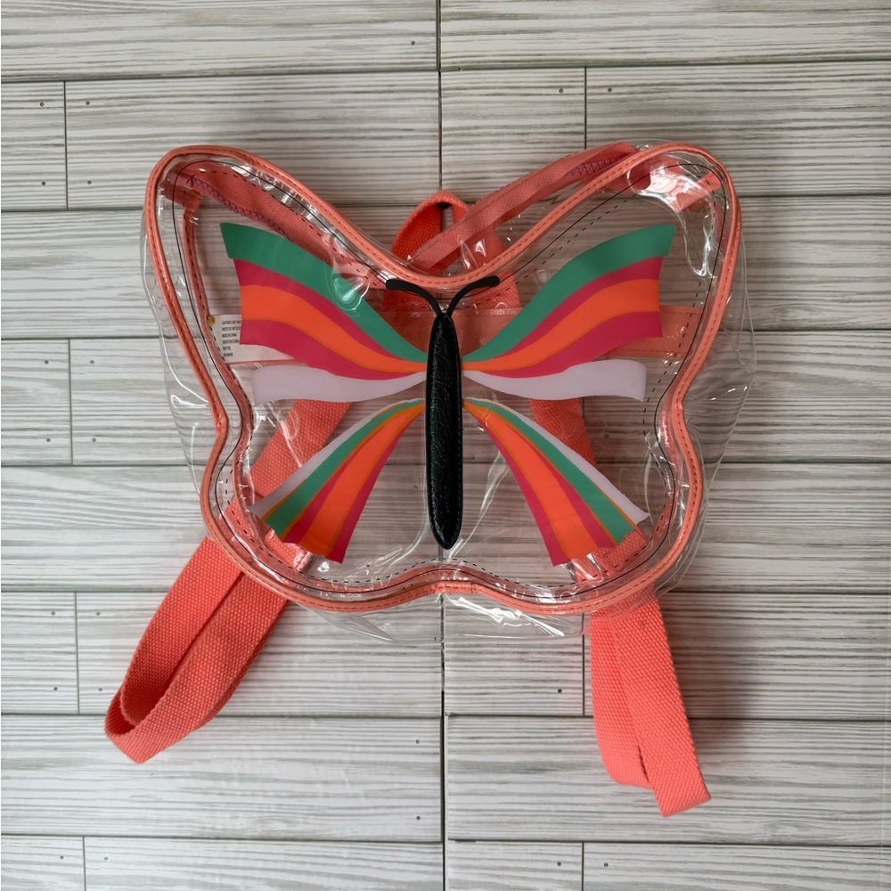 Butterfly Kids Backpack - Pink and Multicolor